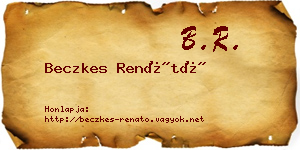 Beczkes Renátó névjegykártya