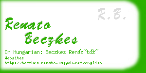 renato beczkes business card